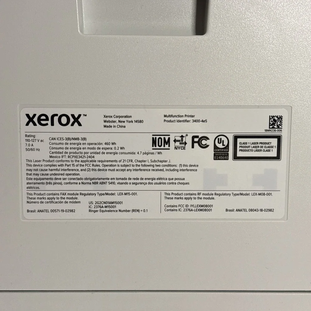 Xerox B235 Wireless Monochrome Laser All In One Printer